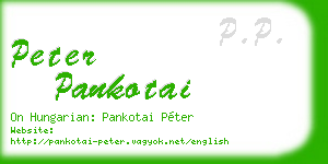 peter pankotai business card